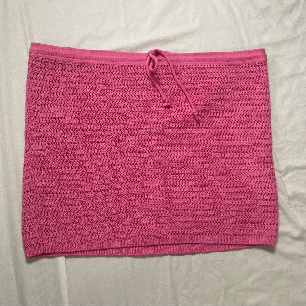NWT Free People Beach Brandi Crochet Sweater Skirt Size Large Pink - Picture 4 of 6